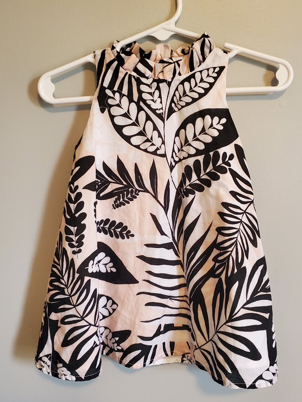 Janie and Jack Black, Pink, and White Halter Dress